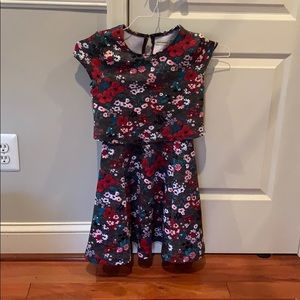 Abercrombie kids floral short sleeve dress